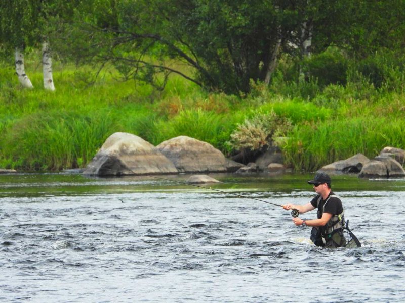 Stromschnellenbereich des Flusses Iijoki